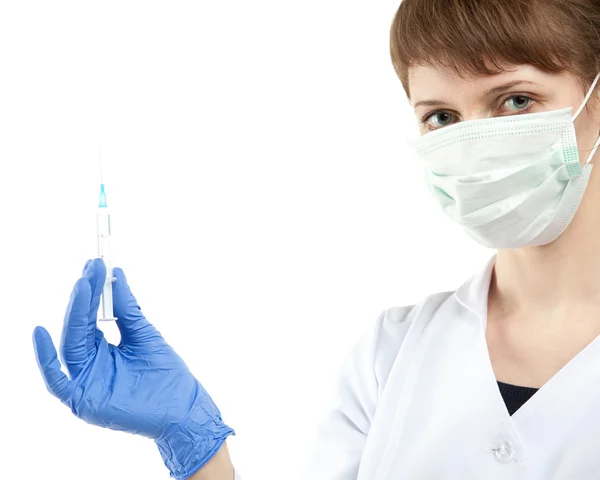 Doctor holding syringe — Stock Photo, Image