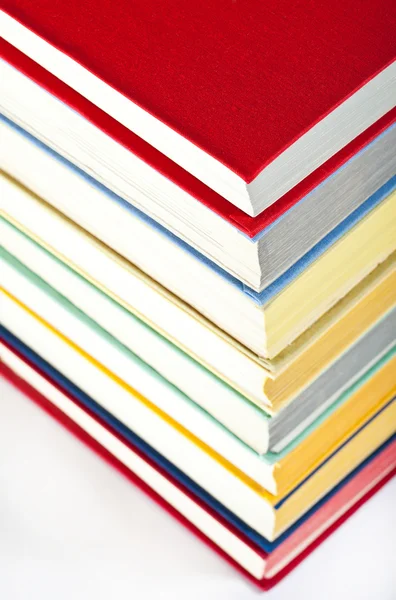 Kolekce knih, vícebarevné — Stock fotografie