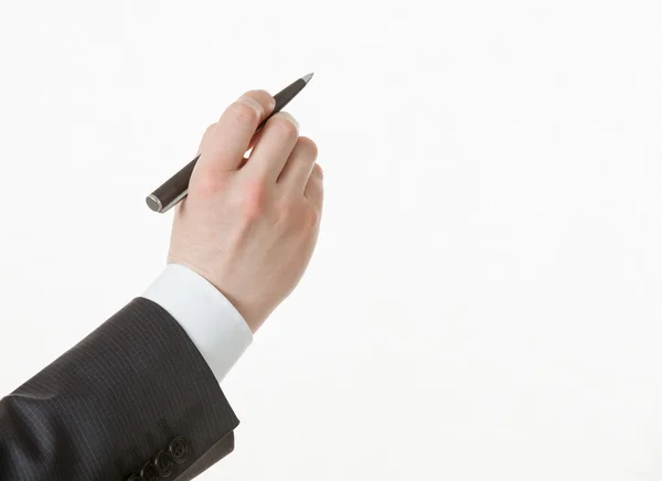 Hand holding a pen — Stock Photo, Image