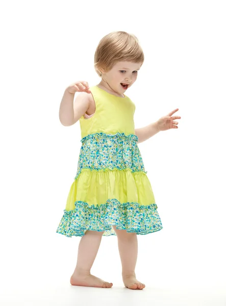 Baby girl in summer dress — Stock Photo, Image