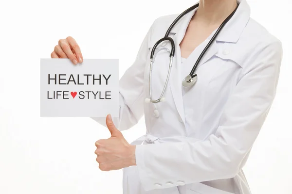 Doctor calling to healthy lifestyle — Stock Photo, Image