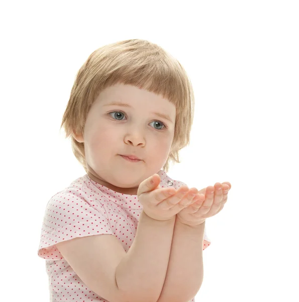 Child ready to catch something — Stock Photo, Image