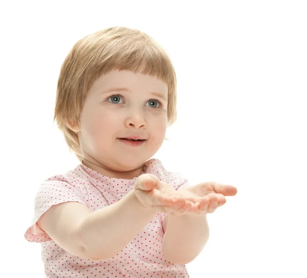 Child ready to catch something — Stock Photo, Image