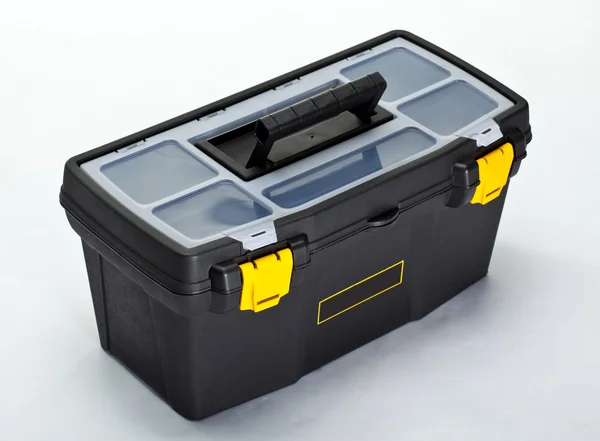 Black construction toolbox — Stock Photo, Image