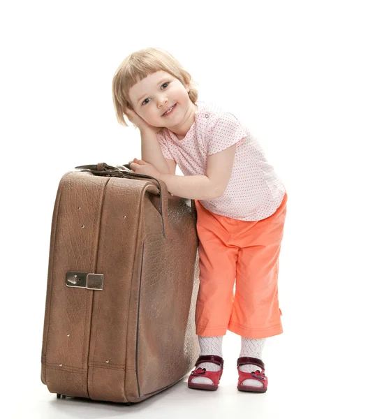 Child with a big trunk Stock Photo