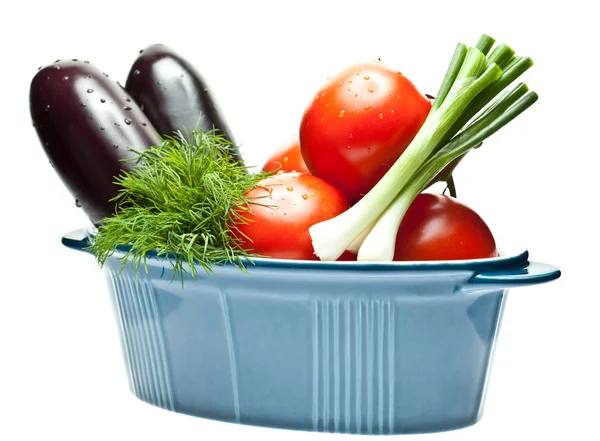 Summer vegetables in a pot — Stock Photo, Image