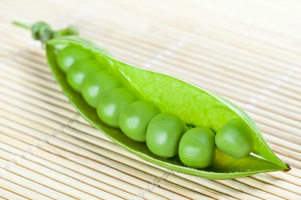 Close-up kacang polong hijau — Stok Foto