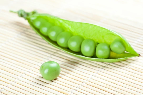 Close-up kacang polong hijau — Stok Foto