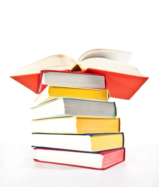 Multicolored stacked books — Stock Photo, Image