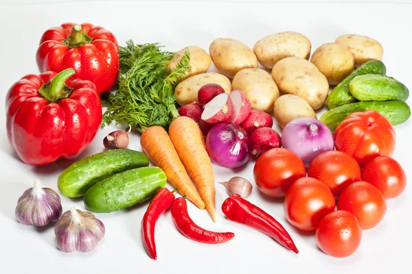 Vegetables on white background — Stock Photo, Image