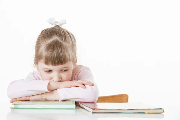 Little girl with a books — Stock Photo, Image