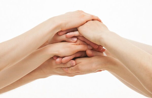 Крупный план группы рук
