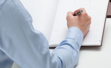 Notlar ajandam içinde yapım işadamı