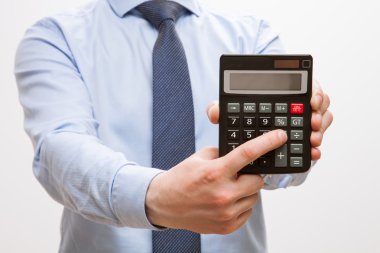İşadamı holding hesap makinesi ve sayma