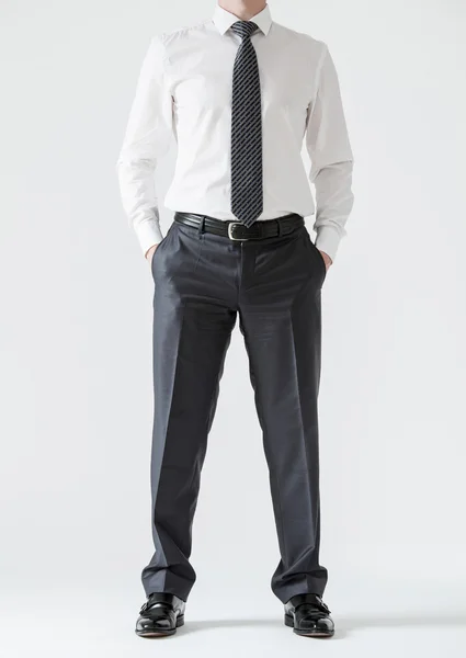 Businessman  standing in a pending pose — Stock Photo, Image