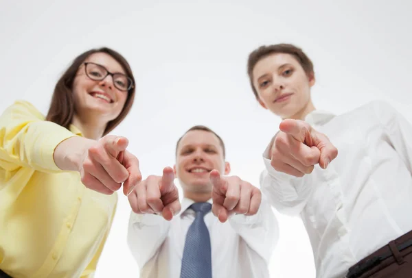 Mensen uit het bedrijfsleven over iemand spottende — Stockfoto