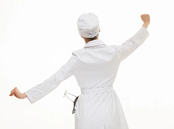 Female doctor rear view — Stock Photo, Image