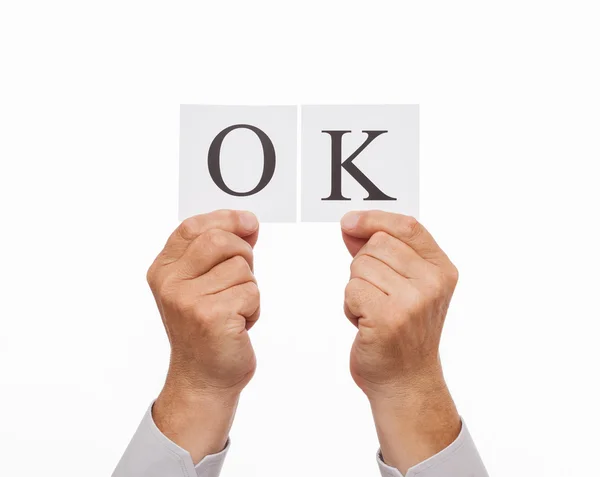 Cards with letters "O" and "K" — Stock Photo, Image