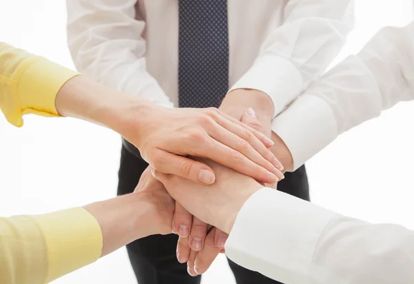 Mensen uit het bedrijfsleven verenigen handen — Stockfoto