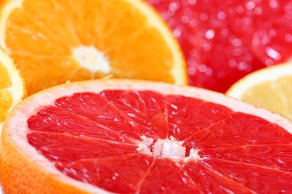 Pomeranč, grapefruit a citrón — Stock fotografie