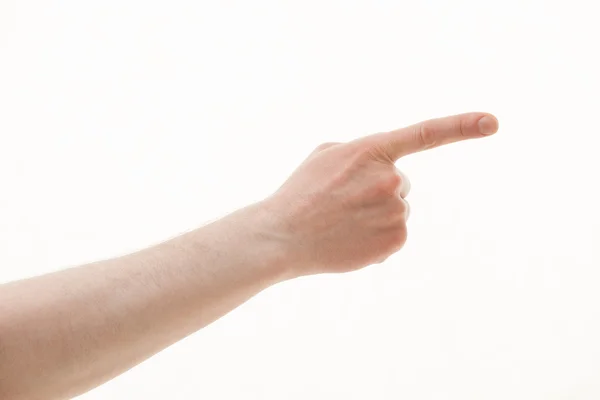 Businessman hand pointing — Stok fotoğraf