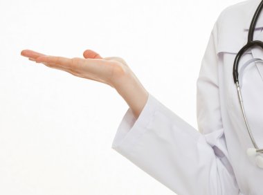 Tanınmayan doktor gösteren boş palm