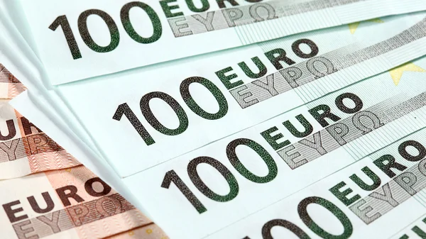 Eurobankovky zavřít — Stock fotografie