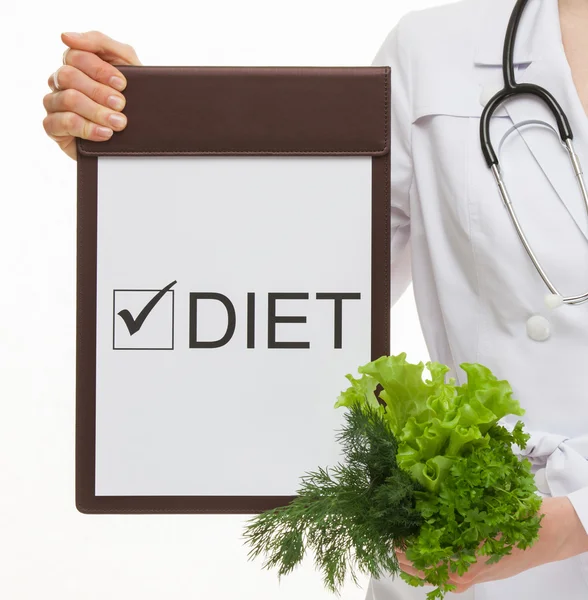 Dietarian föreslår färska grönsaker för dig — Stockfoto
