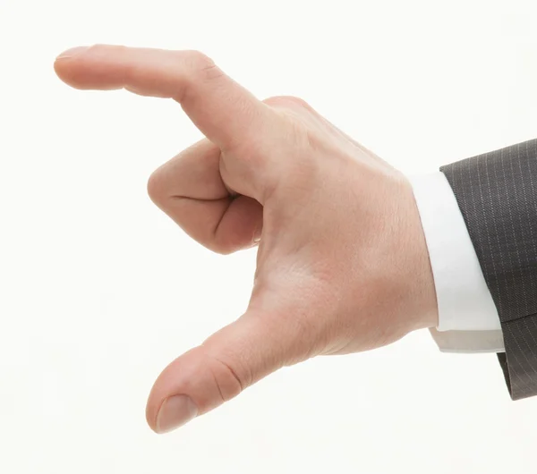 Businessman's hand showing big size — Stock Photo, Image