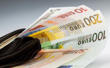 Euro banknot deri cüzdan 
