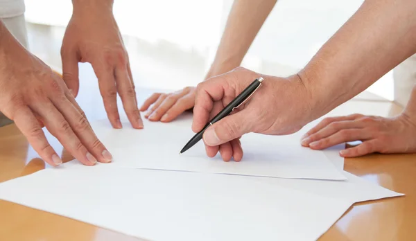 Closeup of business people hands — Stock Photo, Image