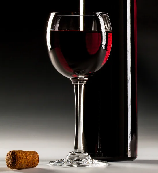 Filled glass of red wine — Stock Photo, Image