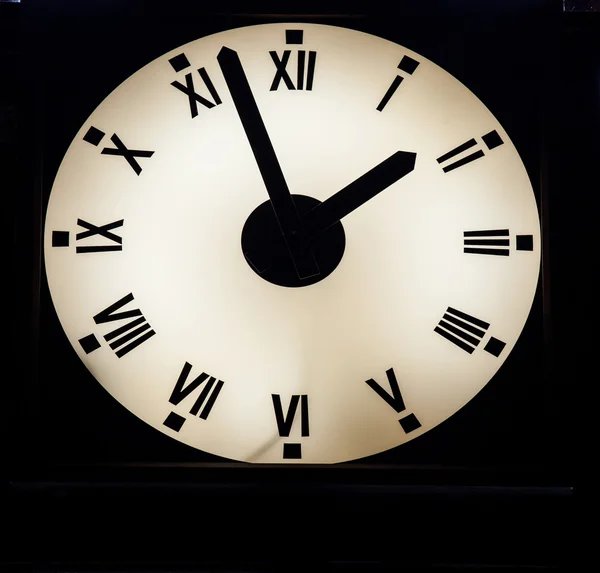 Luminous wall clock — Stock Photo, Image