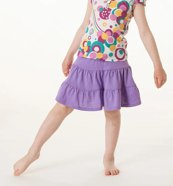 Pretty little girl dancing — Stock Photo, Image