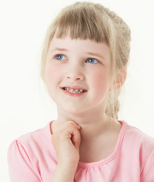 Portrait of a happy little girl — Stock Photo, Image