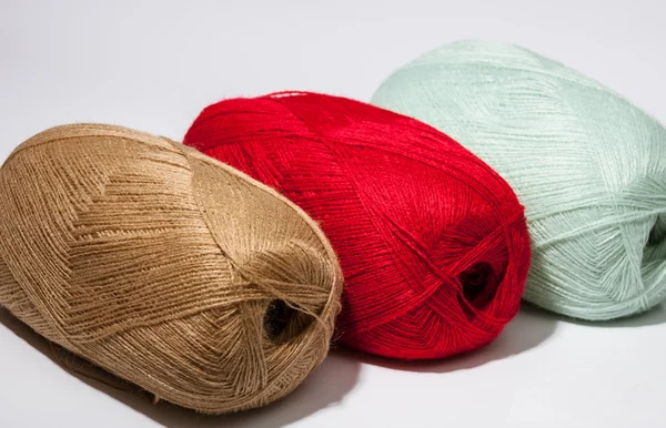 Three skeins of yarn — Stock Photo, Image