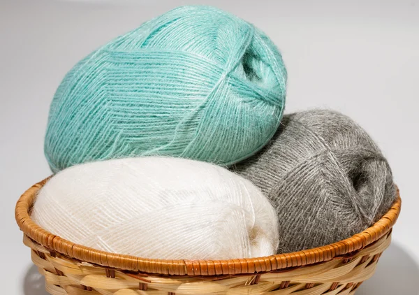 Three skeins of yarn — Stock Photo, Image