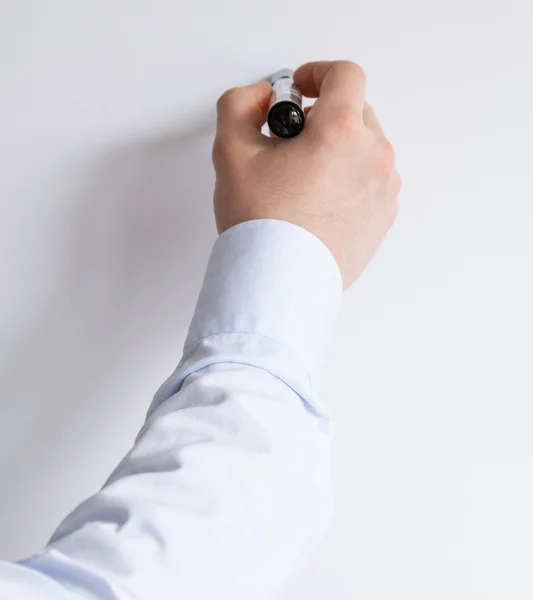 Businessman writing with marker — Stock Photo, Image