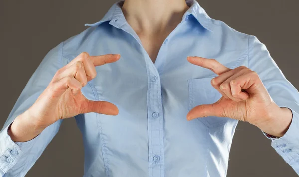 Hands presenting products — Stock Photo, Image