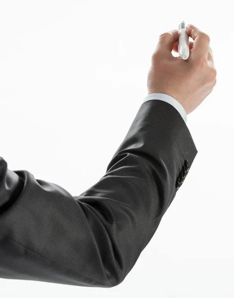 Businessman writing with marker — Stock Photo, Image