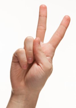 zafer işaret gösteren el