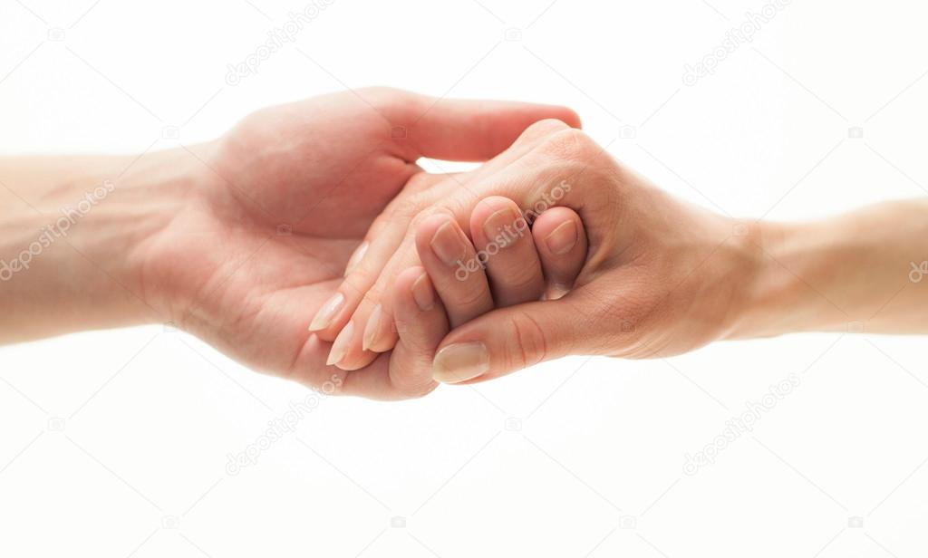 male and female hands