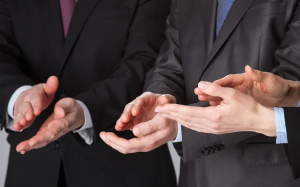 Businessmen team applauding — Stock Photo, Image