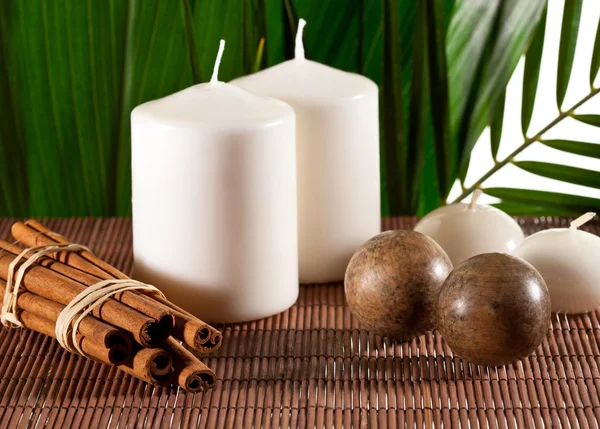 Spa composition with candles — Stock Photo, Image