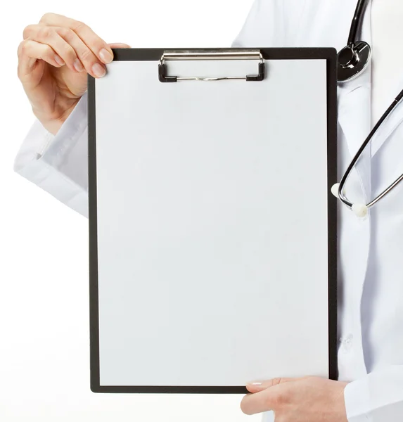 Doctor with blank paper Stock Image