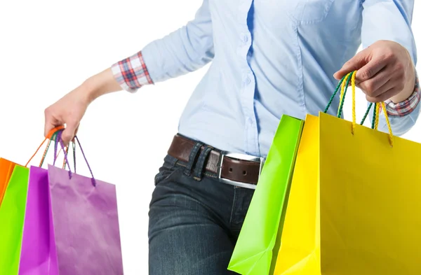 Mujer con bolsas de compras —  Fotos de Stock