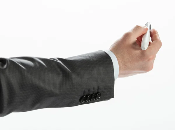 Businessman writing with marker — Stock Photo, Image