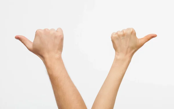 Hands showing different direction — Stock Photo, Image