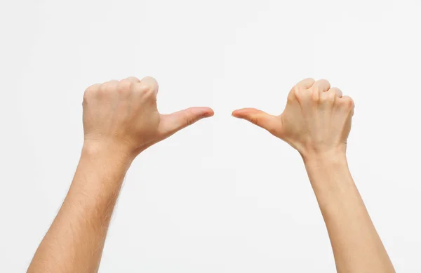 Hands showing different direction — Stock Photo, Image