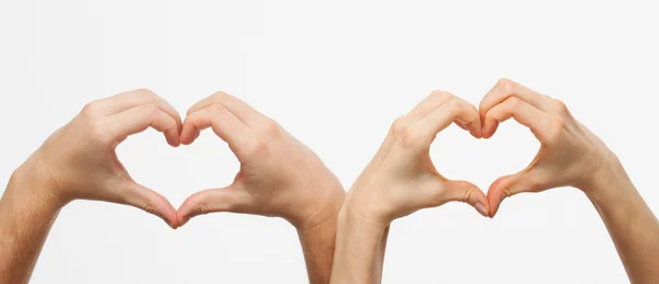 Mãos formando um coração — Fotografia de Stock